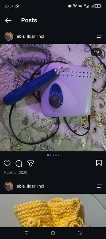Manikür üçün elektrik frez aparatı (nail drill) - Güclü stolüstü baza — 1