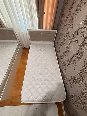 ber ber: İki ədəd tək nəfərlik çarpayı – matrasla birlikdə - Ölçü: tək — 2