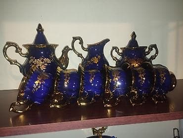 çay servizi: Çay dəsti, rəng - Göy, Farfor, 6 nəfərlik — 1