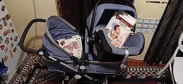 araba: Cynebaby 3‑ü 1‑də uşaq arabası dəsti - Rəng: mavi/boz - Dəst: şassi + — 5
