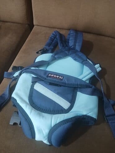 Bebesi körpədaşıyan (baby carrier) - Rəng: açıq mavi + tünd mavi - Ön