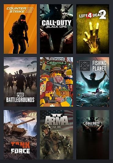 Paylaşımlı steam hesabı Hesabda aktiv oyunlar: - Call of Duty: Black