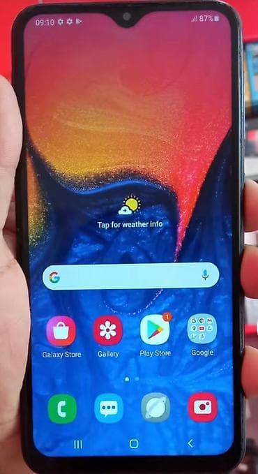 Samsung Galaxy A10, 32 GB, rəng - Göy, Sensor