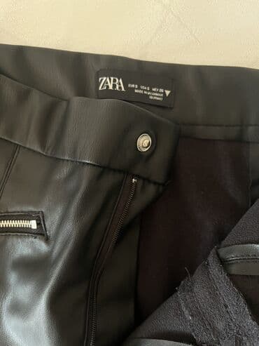 işlənmiş əşyalar: Zara deri şalvar Eslinde az geyilib yaxsı veziyyetdedir ama arxasında — 7