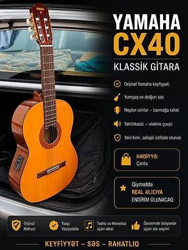 tornado gitara: Klassik gitara, Yamaha, İşlənmiş, Pulsuz çatdırılma — 1