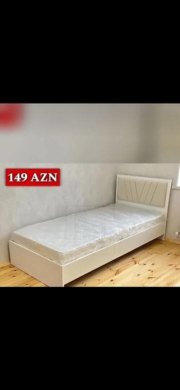 dolab hamam: Tək nəfərlik ağ çarpayı və döşək dəsti. Xüsusiyyətlər: - Minimalist — 1