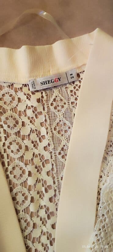 deşikli kişi ayaqqabısı: Sheggy markalı, krem rəngli, güpür detallı. Yüngül və zərif materialı — 2