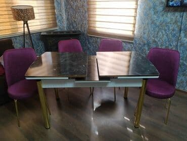 yigilib acilan stollar: Mətbəx üçün, Yeni, Açılan, Dördbucaq masa, 4 stul — 11