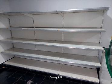 corək vitrin: Mağaza avadanlığı komplekti - Divar tipli metal gondola rəflər: modul — 3