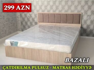 Yeni, Təknəfərlik çarpayı, Bazalı, Matras ilə, Siyirməsiz, Azərbaycan — 9
