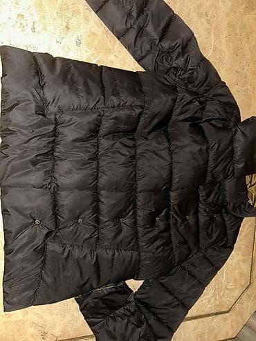 Üst geyimləri: Qara rəngli, qalın puff (quilted) qadın/kişi qış gödəkçəsi. - İkiüzlü — 2