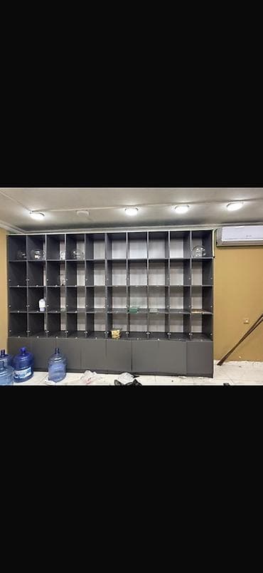 Mağaza/ofis üçün modul rəf dolabları - Material: laminat/MDFlam tipli