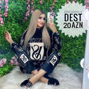 женские трикотажные спортивные костюмы: Ev desti.Tezedir.l razmer.cox isti destddir.20azn — 1