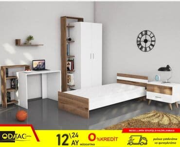 kubik gəncə: Oğlan və qız üçün, Yeni, Təknəfərlik çarpayı, Dolab, Tumba, Yazı masası — 1