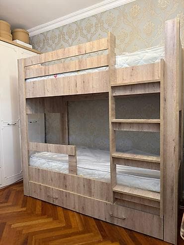 Oğlan və qız üçün, Yeni, Çarpayı, Matras ilə, Siyirməli, Laminat