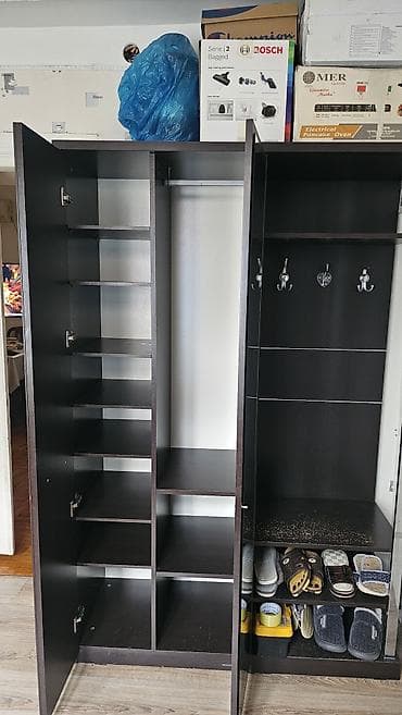 waxta baba: 1 qapı, Güzgülü, Qəhvəyi, Digər material, Açılan, Düz dolab — 1