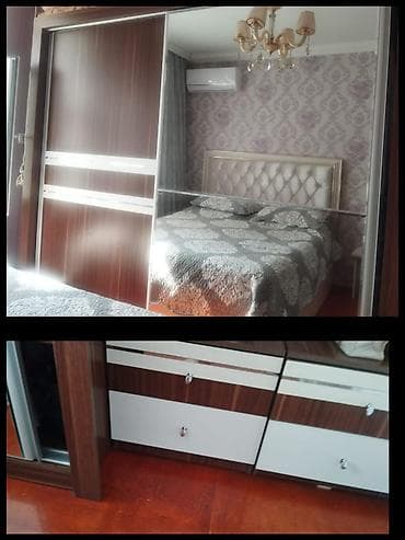 tumbucka: Yataq otağı üçün mebel dəsti Dərin dolap, iki ədəd tumba üstəndə təzə — 3