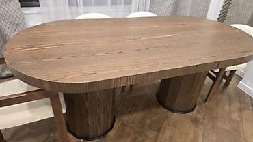 odun dogruyan: Qonaq otağı üçün, Açılmayan, Oval masa, 6 stul — 6