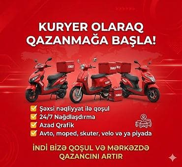 iş axtarıram tecili: Moto-kuryer tələb olunur — 1