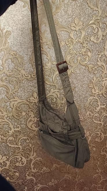 brend mekteb cantalari: Xaki rəngli çiyin çantası — 3