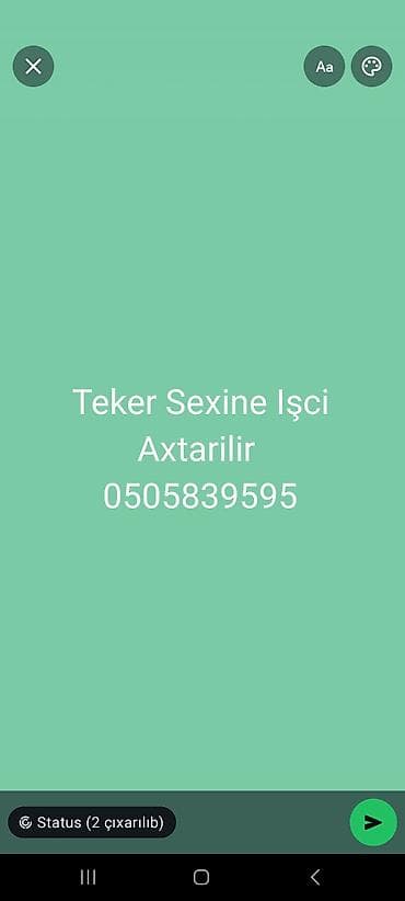 Təkər sexinə işçi axtarılır. Vəzifə öhdəlikləri: - Avtomobil