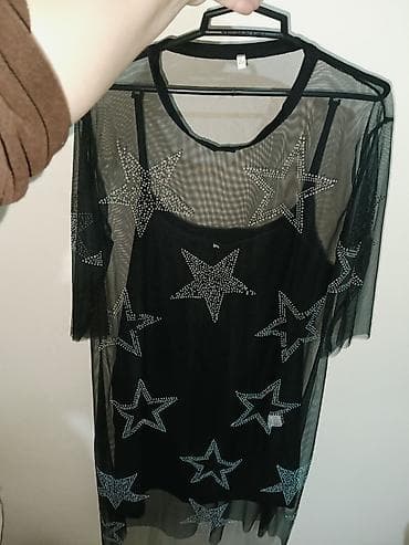 ust geyimləri: Qara mesh üst geyim + daxilində qara kombinezon dəsti - Model — 4