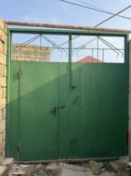 dəmir hasar: Dəmir Həyət darvazası, Yana açılan, Mexaniki, Şəbəkə ilə, rəng - Yaşıl, Kredit yoxdur — 2