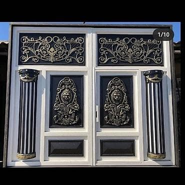 Dəmir Həyət darvazası, Avtomatik, Qapı ilə, rəng - Qara, Kredit yoxdur, Ödənişli quraşdırma