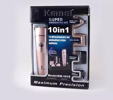 Kemei 1015 - Trimmer dəsti 10in1 Təsviri:⬇️Keyfiyyətli Təraş aparatı — 4