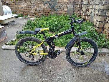 Anmier dağ velosipedi - Çərçivə: qatlanan, amortizatorlu (arka şok