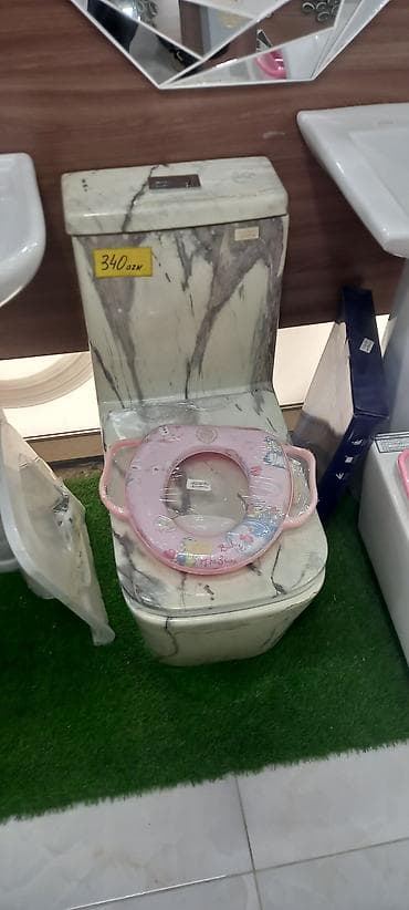 Mərmər naxışlı unitaz dəsti - Korpus və bak: mərmər fakturalı keramik