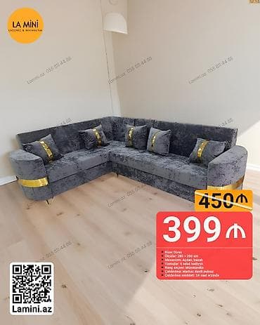 Künc divan, Açılan, Bazalı, Parça, Şəhərdaxili pulsuz çatdırılma — 1