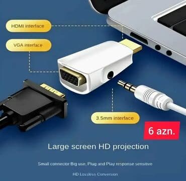 hdmi to av: RCA-dan, AV-dən HDD-yə, HDMİ-yə, HDTV-yə ÇEVİRİCİ ( konvertor ) — 34