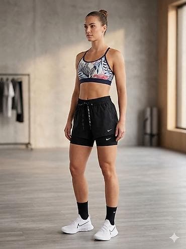 Qadınlar üçün idman dəsti - İdman büstqalteri: İncə çiyin qayışları