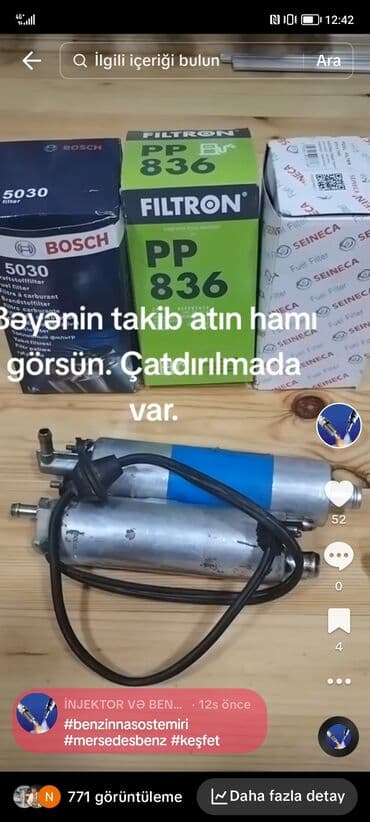 Mersedes çeşka dörd göz bir il zemanetle benzinnasoslar nasosun icinde