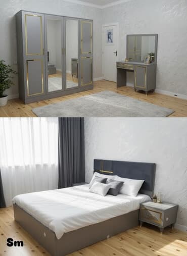 мебель для прихожей в баку: 2 односпальные кровати, Шкаф, Комод, Трюмо, Азербайджан, Новый — 1