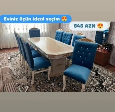 стол стулья: Для гостиной, Новый, Нераскладной, Прямоугольный стол — 1