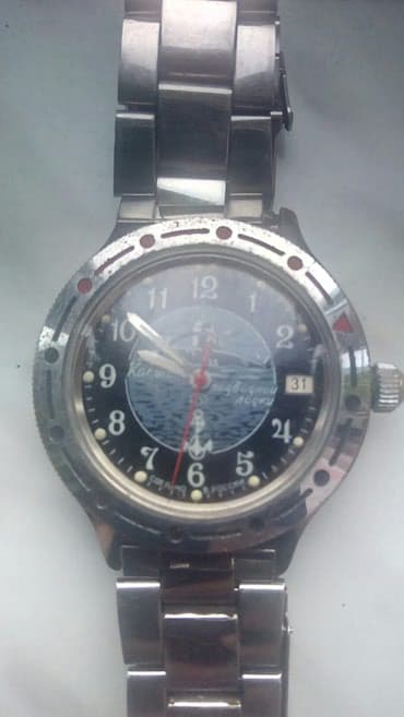 omega qol saatı: İşlənmiş, Qol saatı, Vostok, rəng - Gümüşü — 3