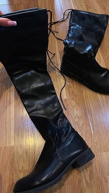 ayaggabı: Uzunboğaz, Ölçü: 36, rəng - Qara, İşlənmiş — 1