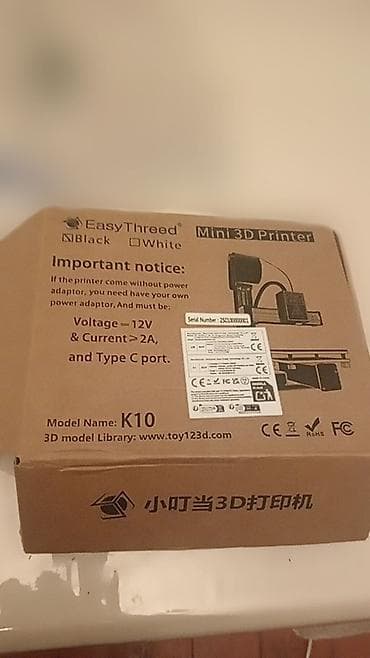 tv alanlar: EasyThreed K10 Mini 3D Printer Yenidir, istifade ede bilmediyim üçün — 3