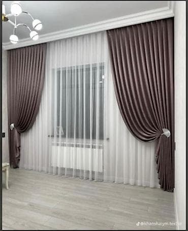 20 yanvar sekil: Zərif pərdə dəsti və yataq otağı tekstili - İkiqat pərdə komplekti — 1