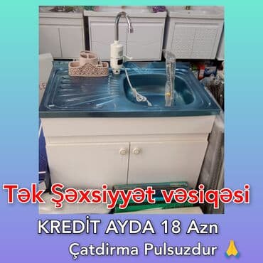 Moyka Mətbəx Şkafı ✅Kredit tək şəxsiyyət vəsiqəsi ilə ✅Ünvana