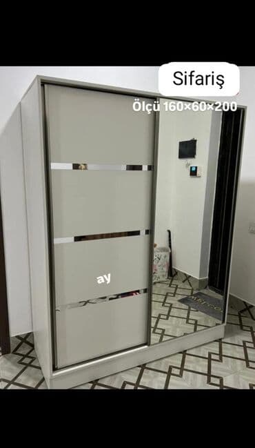 ucuz dolab: Прямой шкаф, Для гостиной, Гардероб, Купе, Корпусный, 2 двери — 1