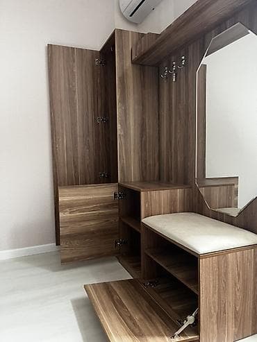İşlənmiş, 2 qapılı, Güzgülü, Qəhvəyi, Açılan, Düz dolab — 3