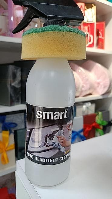 masha: Məhsul: Smart Auto Headlight Cleaner – far təmizləyici spreylə süngər — 1