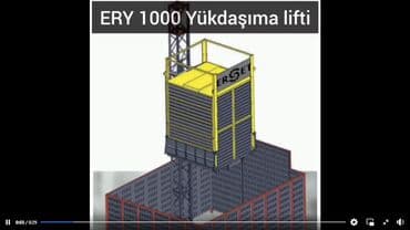 ERY 1000 Yük lifti •Yumşaq qalxma və dayanma sistemi •İdarəetmə paneli