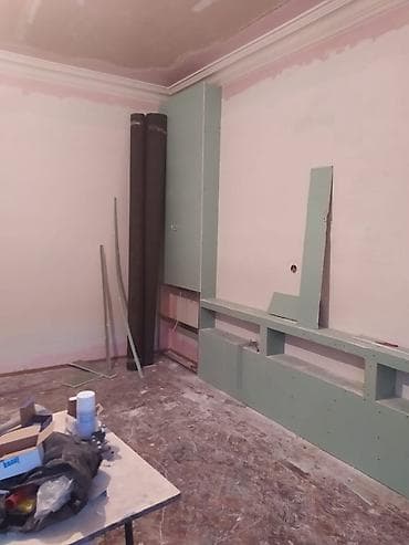 mini manqal: Alçıpan işləri və TV divar kompozisiyası – dizayn və quraşdırma — 4