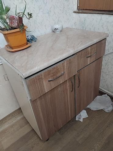 qabaq stol: Mətbəx mebel dəsti - Tərkib: 2 alt tumbalı iş masasından ibarət dəst — 1