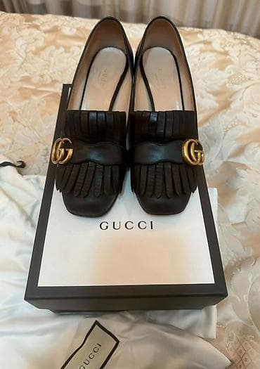 Женская обувь: Gucci qadın ayaqqabısı – “Pumps” model - Rəng: qara - Material — 2