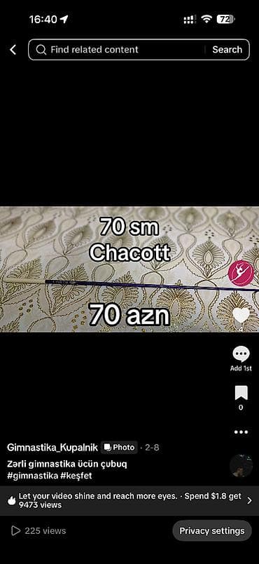 Chacott Brendi Lent cubugu 70 sm — 1